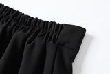 Olive Plus Size Black Pleated Skirt