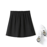 Olive Plus Size Black Pleated Skirt