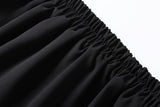 Olive Plus Size Black Pleated Skirt