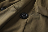 Tracy Plus Size Windbreaker Coat Jacket / Trench Mid Sleeve Shirt Dress (Green, Black)