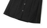 Olive Plus Size Black Pleated Skirt