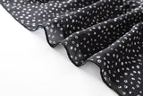 Alyssa Polka Dots Printed V Neck Tier Chiffon Plus Size Short Sleeve Midi Dress