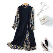 Plus Size Floral Long Sleeve Dress