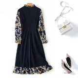 Plus Size Floral Long Sleeve Dress