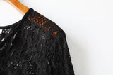Camile Plus Size Occasion Black Eyelash Lace V Neck Lace Up Bell Sleeve Mid Sleeve Dress