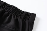 Vivien Plus Size Black Highwaist Shorts