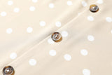 Juliana Plus Size Polka Dots Print Button Camisole Sleeveless Blouse (White, Black, Beige, Green)