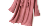 Trinity Plus Size Knit Frill Tunic Cardigan (Black, Pink, Cream, Brown)