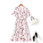 Angela Plus Size Wrap Floral Midi Dress