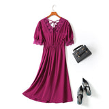 Camille Plus Size Vintage Lace Midi Dress