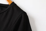 Grace Plus Size Black Irregular Hem Short Sleeve Dress