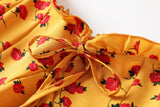 (2 Way Wear!) Gwen Plus Size Yellow Floral Corset Tie Off Shoulder Short Sleeve Dress