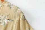 Aubree Plus Size Yellow Floral Wrap Maxi Dress