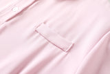 Esther Plus Size Polo Pleat Short Sleeve Shirt Dress (Blue, Pink)