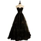 Plus Size Vintage Bustier Gown - Black