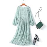 Plus Size Bohemian Pleats Midi Dress back