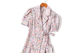 Ariella Plus Size Floral Vintage Wrap Trench Shirt Dress