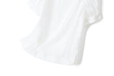 Zina Plus Size Monochrome Sleeveless Dress and Puff Sleeve Shirt Sleeve Blouse Set