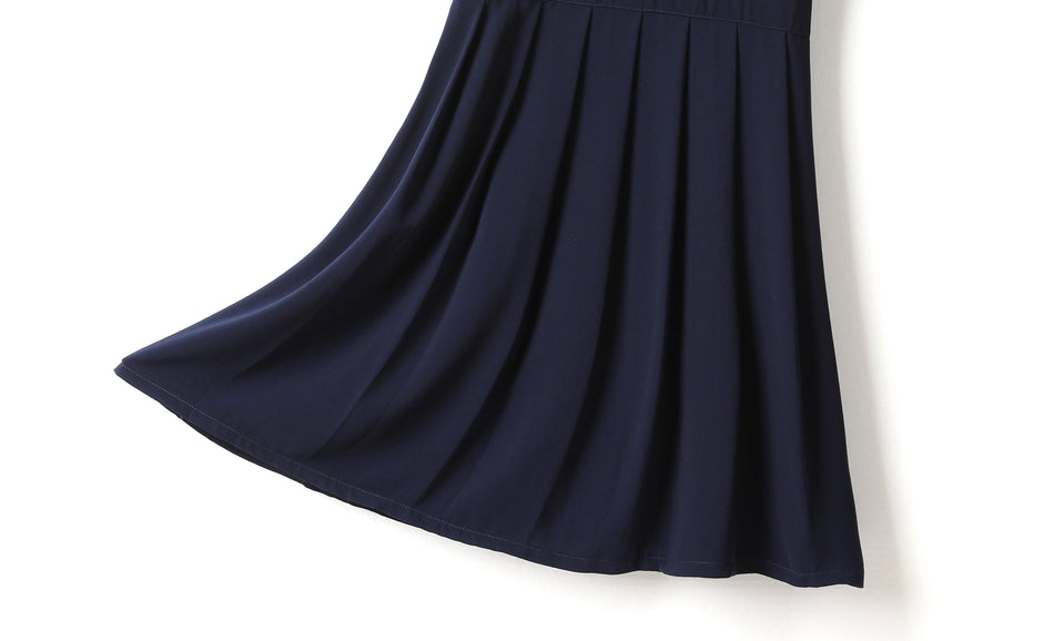 Esther Plus Size Polo Pleat Short Sleeve Shirt Dress (Blue, Pink)