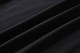Danielle Plus Size Knit Cotton Asymmetric Neckline Colourblock Mid Sleeve T Shirt Top  (Ready Stock Black 4XL - 1 Piece)