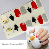 Penguin Christmas Nail Wrap