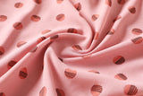 Dona Plus Size Pink Square Neck Buttons Polka Dots Mid Sleeve Midi Dress