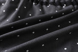 Denise Plus Size Black Polka Dots Shirt Collar Romper
