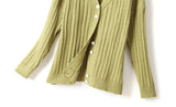Hana Plus Size Patterned Knit V Neck Cardigan Jacket (Black, Blue, Green, Orange)