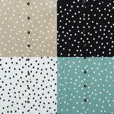 Juliana Plus Size Polka Dots Print Button Camisole Sleeveless Blouse (White, Black, Beige, Green)