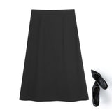 Plus Size A Line Skirt - Black
