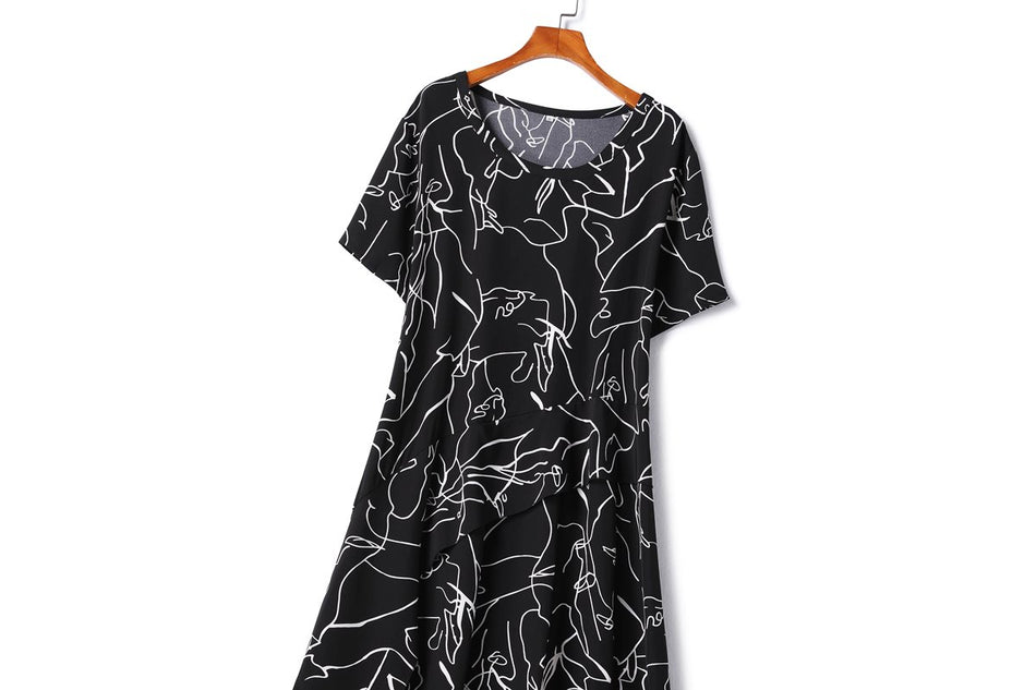 Lia Plus Size Art Print Maxi Dress