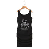 Plus Size Bear Tank Dress with Shirt Jacket Set