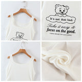 Plus Size Bear Tank Dress with Shirt Jacket Set