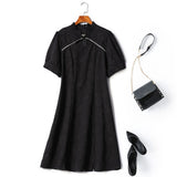 Plus Size Black Cheongsam