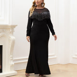 Plus Size Black Evening Dress