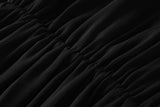 Gracelynne Plus Size Black Chiffon 3/4 Sleeve Dress