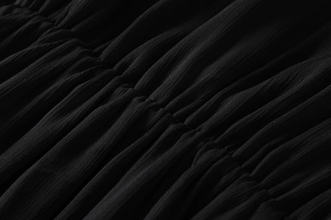 Gracelynne Plus Size Black Chiffon 3/4 Sleeve Dress