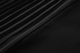 Gracelynne Plus Size Black Chiffon 3/4 Sleeve Dress