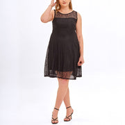 Plus Size Black Lace Party Dress