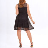 Plus Size Black Lace Party Dress