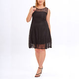 Plus Size Black Lace Party Dress