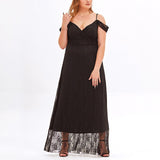 Plus Size Black Off Shoulder Maxi Dress