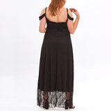 Plus Size Black Off Shoulder Maxi Dress