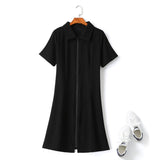 plus size black polo t shirt dress