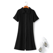 plus size black polo t shirt dress