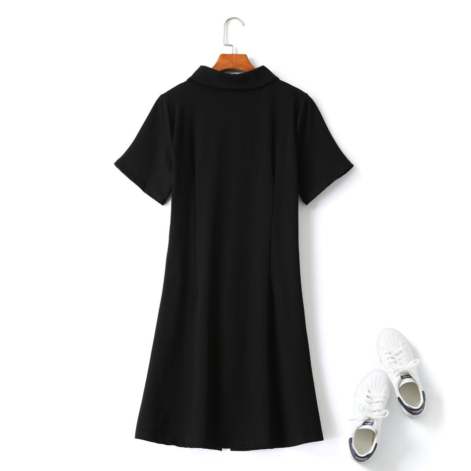 Etney Plus Size Black Polo T Shirt Dress– Hello Curve Etney Plus Size Black Polo T Shirt Dress– Hello Curve