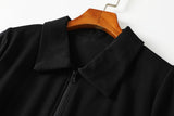 Etney Plus Size Black Polo T Shirt Dress