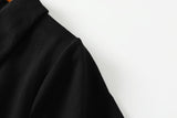 Etney Plus Size Black Polo T Shirt Dress