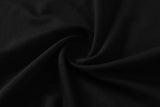 Etney Plus Size Black Polo T Shirt Dress