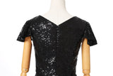 Gianna Plus Size Black Sequin Evening Dress